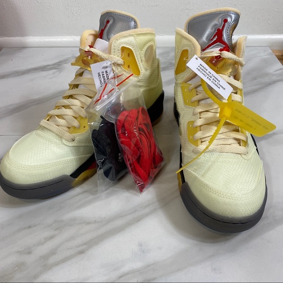 ❌SOLD❌ Off-White Jordan 5 Sail Nike x Virgil Abloh - Picture 4 of 16